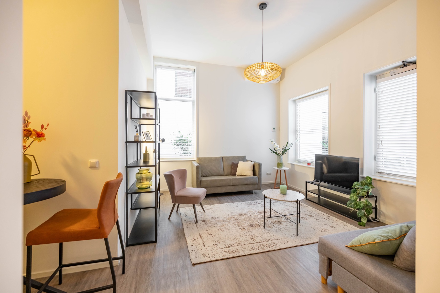 Furnished living room at Nieuwe Boteringestraat